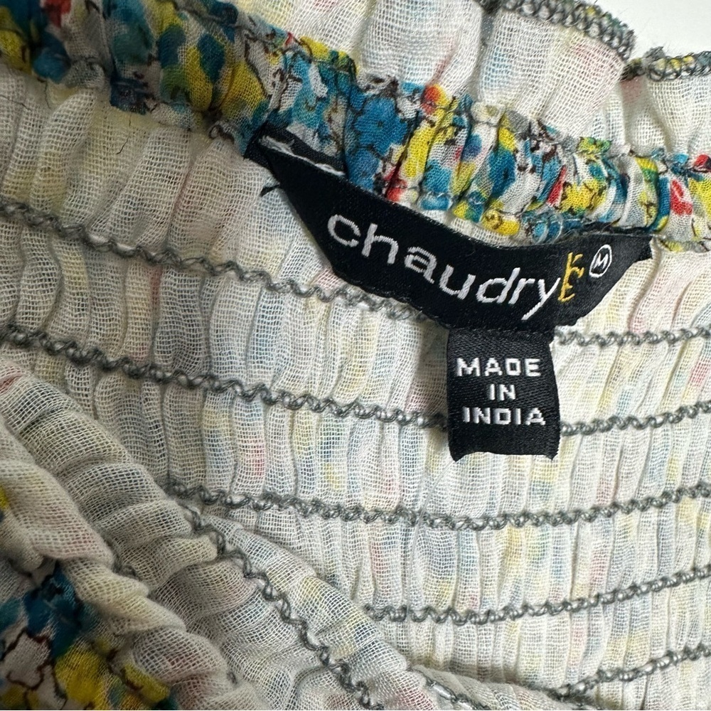 NWT Chaudry KC Maxi Skirt Lined Flowy Airy Boho Smocked Waist Size Medium - Picture 5 of 8